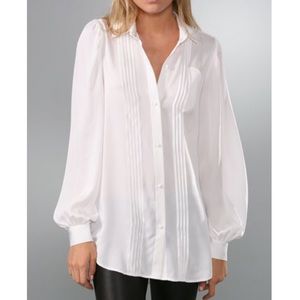 Alice + Olivia Pintuck Tunic Blouse